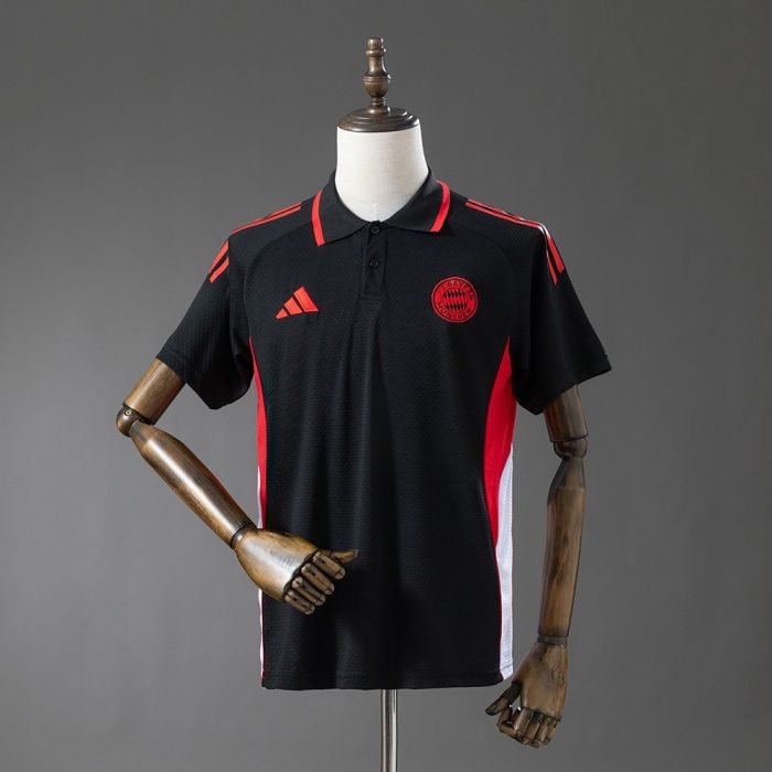 Bayern Munich 25/26 Polo Shirt - Black - 图片 2