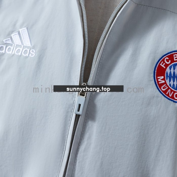 Bayern Munich Windbreaker - Light Grey - 图片 6
