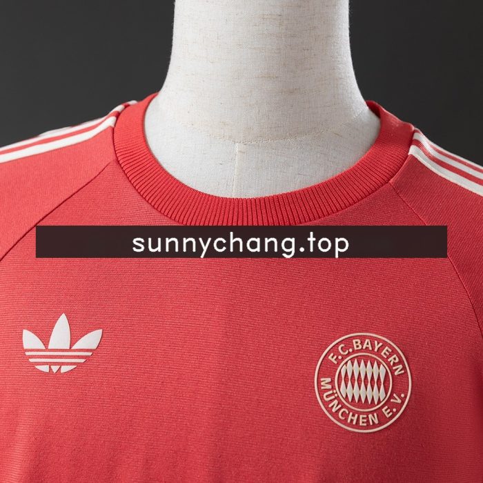 Bayern Munich Adicolor Classics 3-Stripes Red T-Shirt - 图片 5