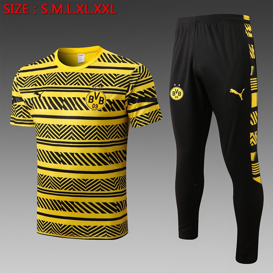 Borussia Dortmund 22-23 Yellow Short Sleeve Training Suit