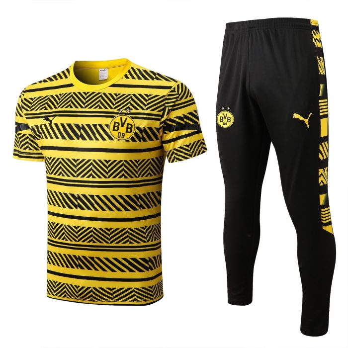 Borussia Dortmund 22-23 Yellow Short Sleeve Training Suit - 图片 8