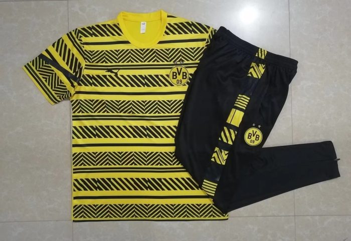 Borussia Dortmund 22-23 Yellow Short Sleeve Training Suit - 图片 9