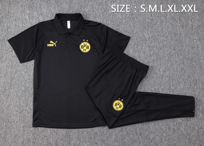 Borussia Dortmund 23-24 Polo Black - 图片 2