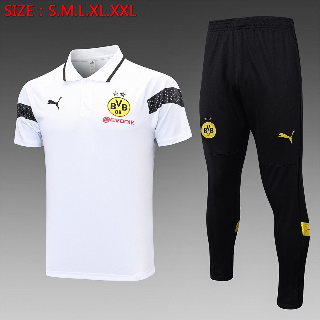 Borussia Dortmund 23-24 Polo Shirt White
