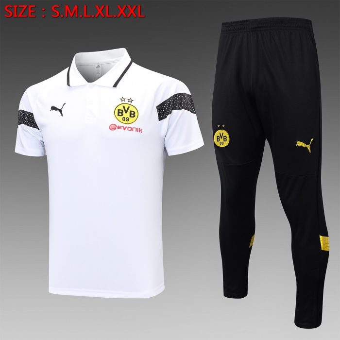 Borussia Dortmund 23-24 Polo Shirt White - 图片 8