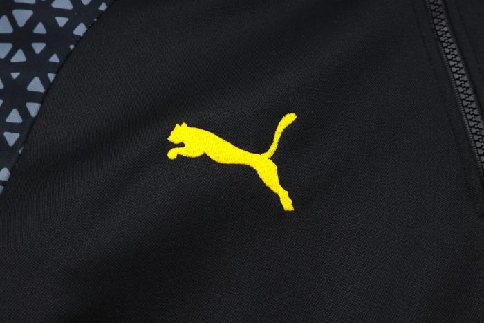 Borussia Dortmund 23-24 Half-Zip Hoodie Black - 图片 5