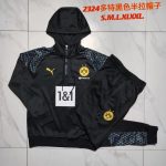Borussia Dortmund 23-24 Half-Zip Hoodie Black - 图片 9