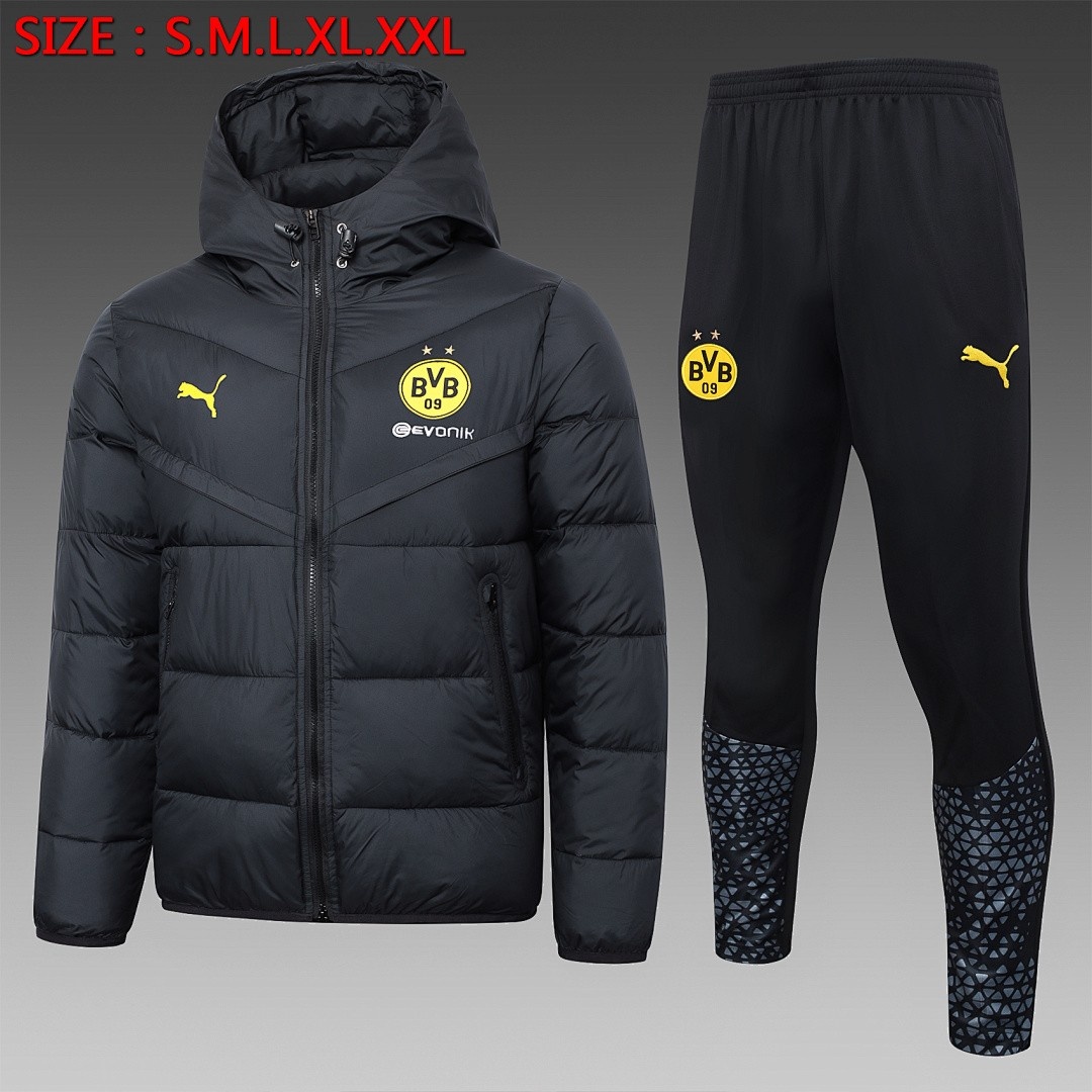 Borussia Dortmund 23-24 Black Cotton Jacket