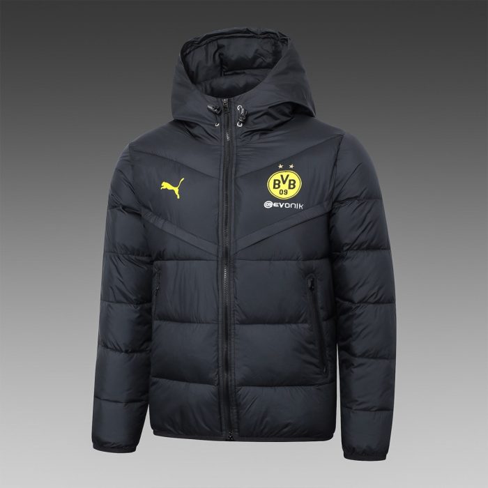 Borussia Dortmund 23-24 Black Cotton Jacket - 图片 2