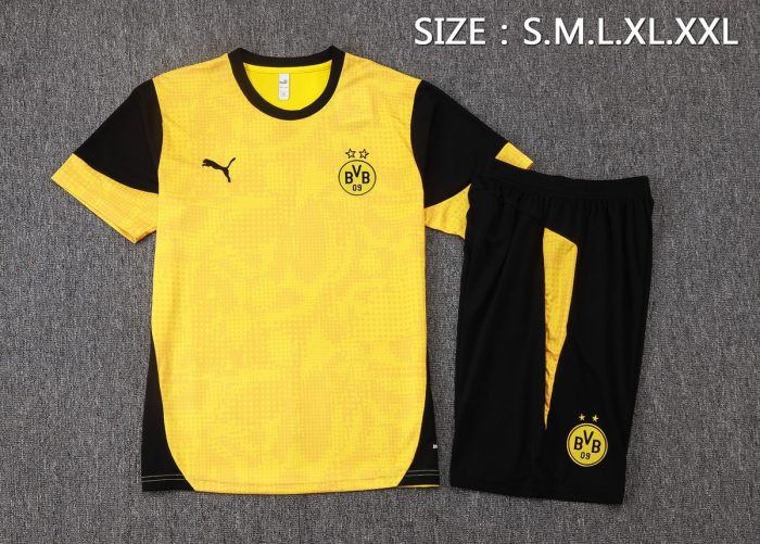 Borussia Dortmund Yellow Splatter Print Short Sleeve Training Shirt - 图片 2