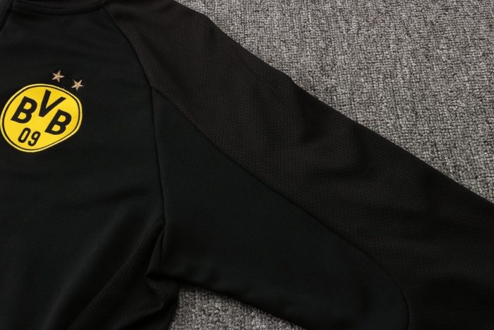 Borussia Dortmund 21/22 Long Zip Hoodie Black - 图片 6