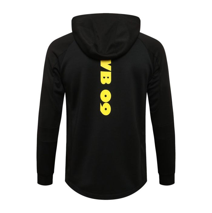 Borussia Dortmund 21/22 Long Zip Hoodie Black - 图片 8