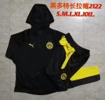 Borussia Dortmund 21/22 Long Zip Hoodie Black - 图片 9