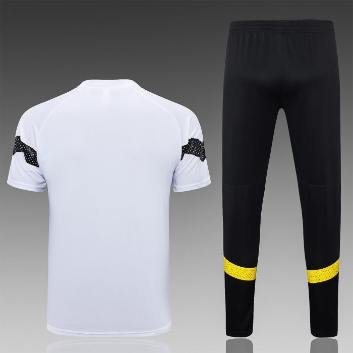 Borussia Dortmund 22-23 White Short Sleeve Training Suit (with Pants) - 图片 2
