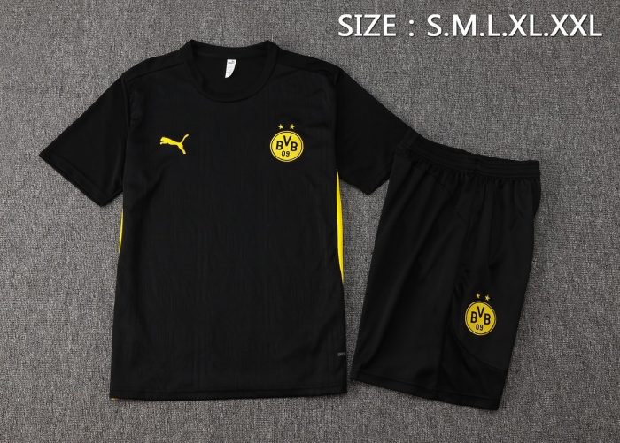 Borussia Dortmund 24-25 Black Short Sleeve Training Shirt - 图片 2