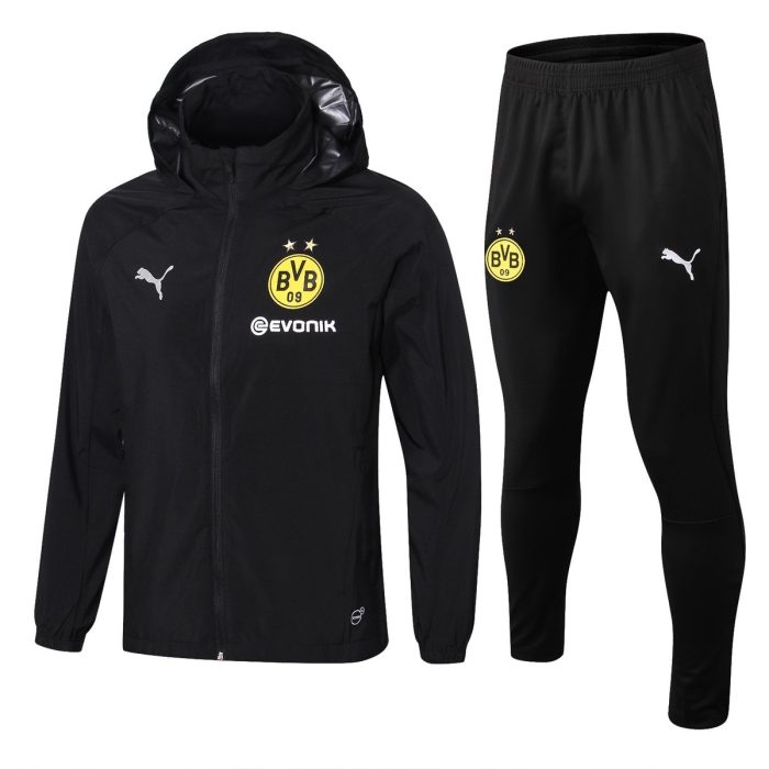 Borussia Dortmund 18-19 Black Windbreaker - 图片 8