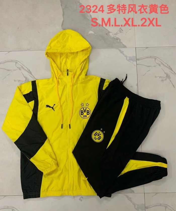 Borussia Dortmund 23-24 Yellow Windbreaker - 图片 9