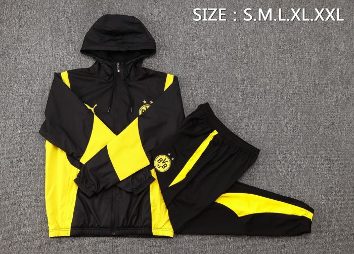 Borussia Dortmund 23-24 Windbreaker Black - 图片 2