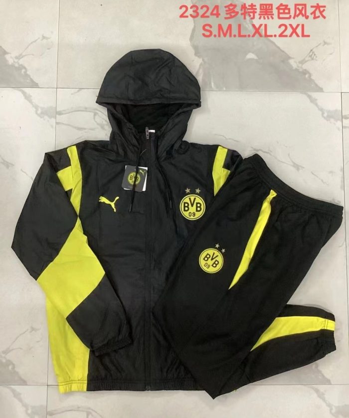 Borussia Dortmund 23-24 Windbreaker Black - 图片 9