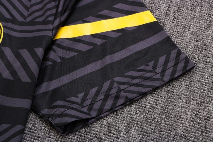 Borussia Dortmund 22/23 Short Sleeve Full Body Splatter Gray Training Suit - 图片 8