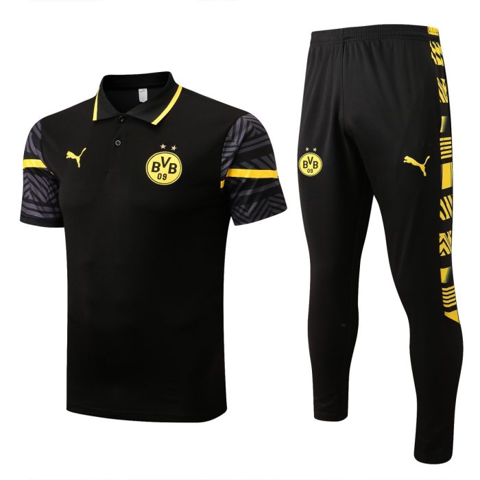 Borussia Dortmund 22/23 Polo Shirt Black - 图片 8