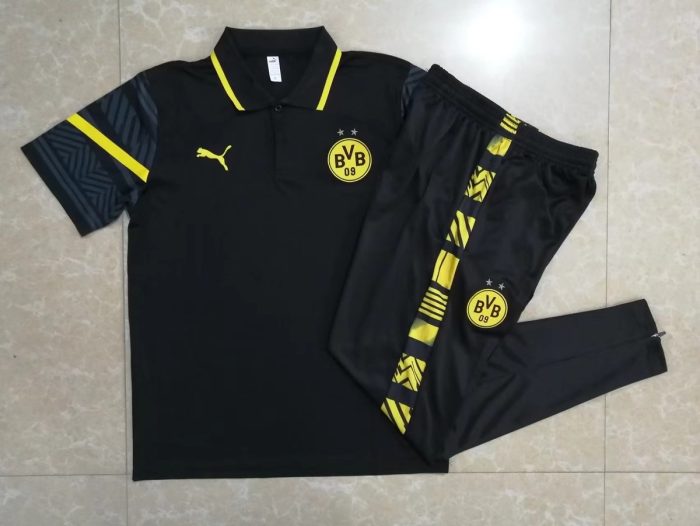 Borussia Dortmund 22/23 Polo Shirt Black - 图片 9