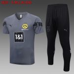 Borussia Dortmund 22-23 Grey Short Sleeve Training Suit
