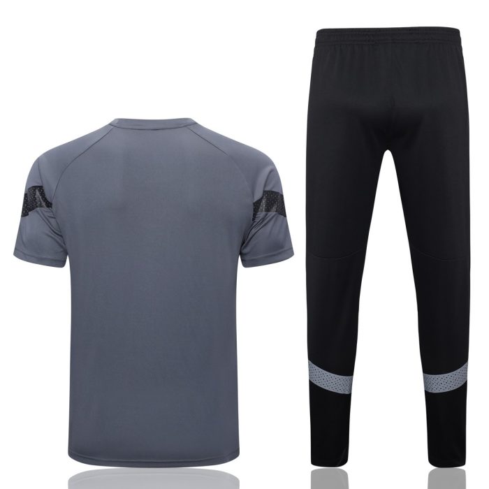 Borussia Dortmund 22-23 Grey Short Sleeve Training Suit - 图片 2