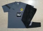 Borussia Dortmund 22-23 Grey Short Sleeve Training Suit - 图片 6