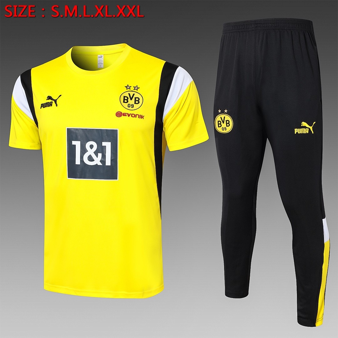Borussia Dortmund 23-24 Yellow Short Sleeve Training Suit
