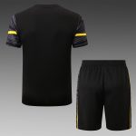 Borussia Dortmund 22/23 Black Short Sleeve Training Suit with 5-Point Shorts - 图片 2