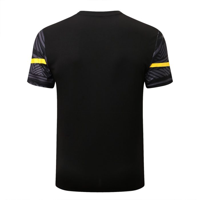 Borussia Dortmund 22/23 Black Short Sleeve Training Suit with 5-Point Shorts - 图片 6