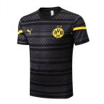 Borussia Dortmund 22/23 Black Short Sleeve Training Suit with 5-Point Shorts - 图片 8