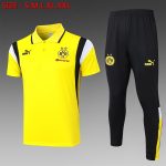 Borussia Dortmund 23-24 Yellow Polo Shirt (White Black Shoulder)