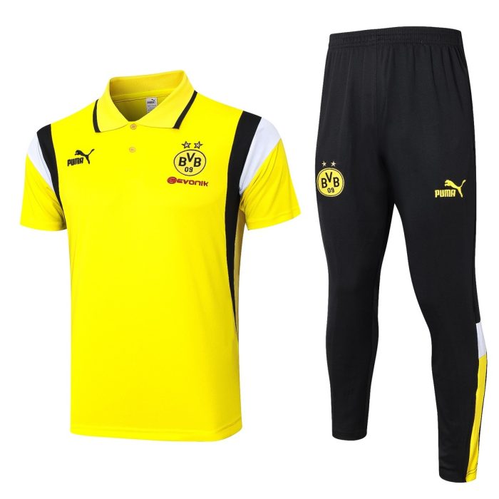 Borussia Dortmund 23-24 Yellow Polo Shirt (White Black Shoulder) - 图片 8