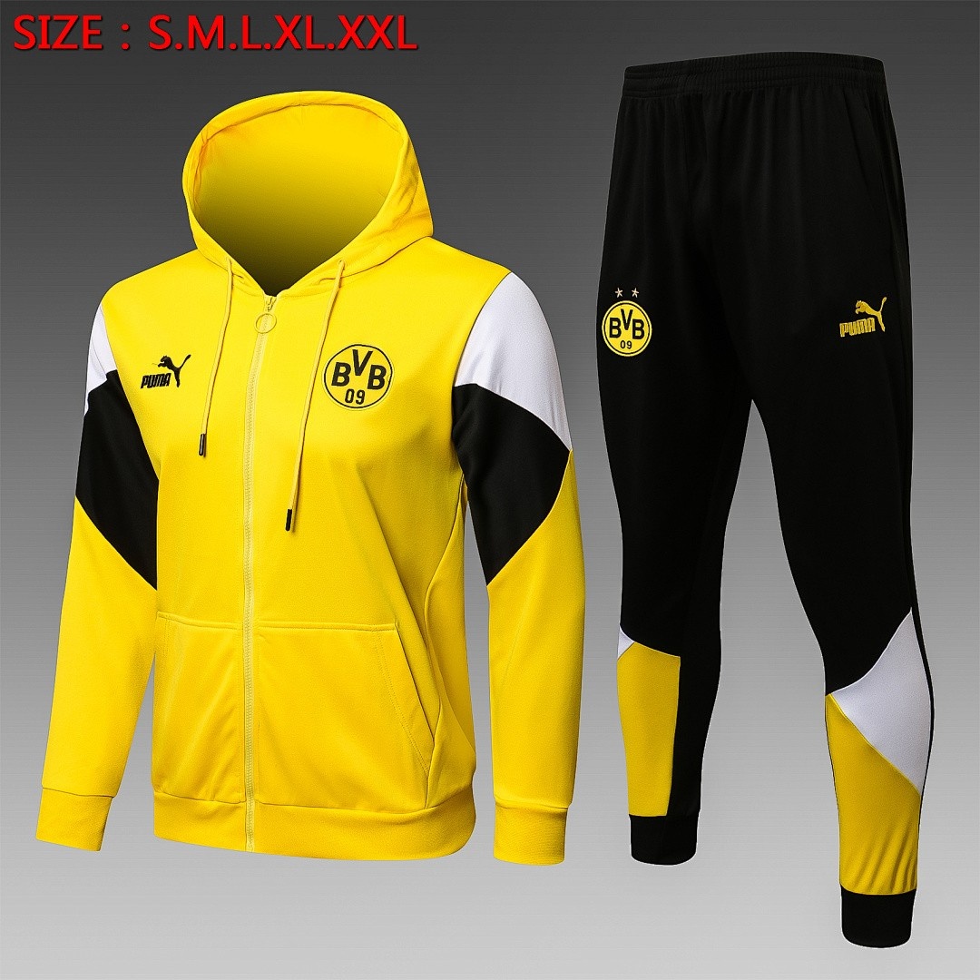 Borussia Dortmund 21/22 Long Zip Jacket Yellow