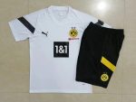Borussia Dortmund 22-23 White Short Sleeve Training Set with 5-Inch Shorts - 图片 9