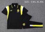 Borussia Dortmund 23-24 Polo Shirt Black with White Yellow Shoulder - 图片 2