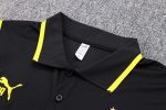 Borussia Dortmund 23-24 Polo Shirt Black with White Yellow Shoulder - 图片 6
