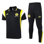 Borussia Dortmund 23-24 Polo Shirt Black with White Yellow Shoulder - 图片 8