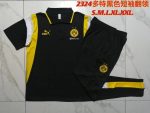 Borussia Dortmund 23-24 Polo Shirt Black with White Yellow Shoulder - 图片 9