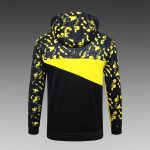 Borussia Dortmund 23-24 Half-Zip Hoodie Black Spray Print - 图片 8