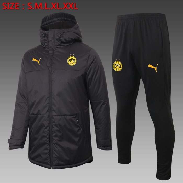 Borussia Dortmund 2021 Black Cotton Jacket - 图片 2
