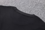 Borussia Dortmund 23-24 Black Short Sleeve Training Suit with White and Yellow Shoulder Trim and Pants - 图片 3