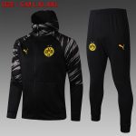 Borussia Dortmund 2021 Long Zip Hoodie Black