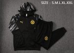 Borussia Dortmund 2021 Long Zip Hoodie Black - 图片 2