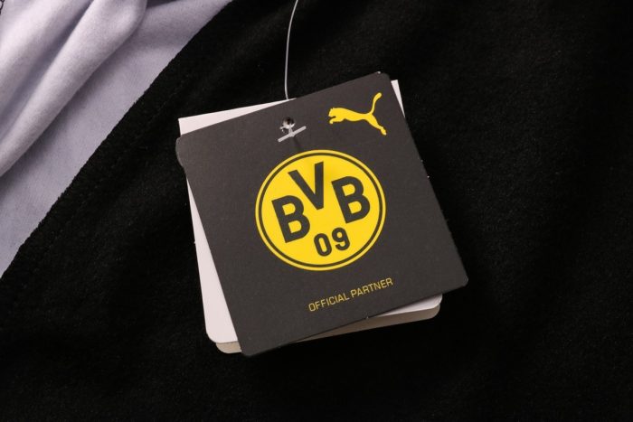 Borussia Dortmund 2021 Long Zip Hoodie Black - 图片 6