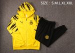 2021 Borussia Dortmund Yellow Long Zip Jacket with Hood S-2XL - 图片 2