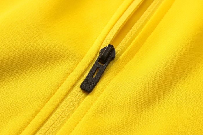 2021 Borussia Dortmund Yellow Long Zip Jacket with Hood S-2XL - 图片 5