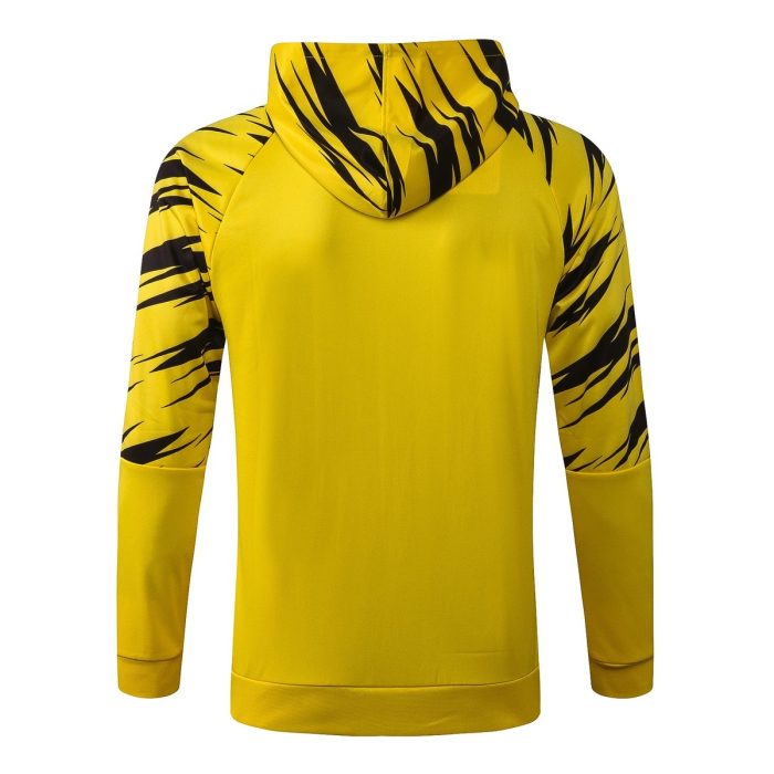 2021 Borussia Dortmund Yellow Long Zip Jacket with Hood S-2XL - 图片 8